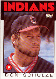 1986 Topps Baseball Cards      542     Don Schulze